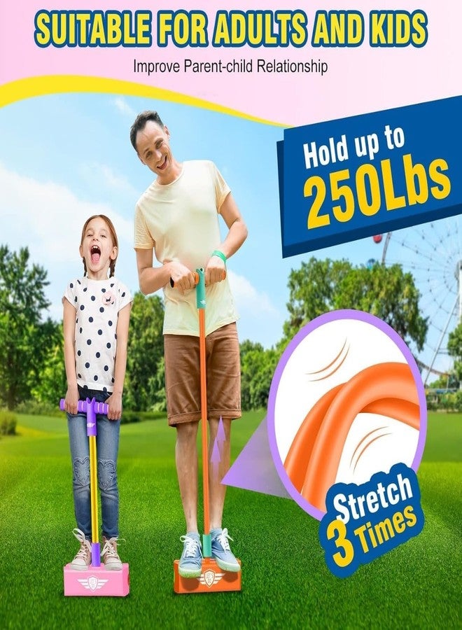 عصا القفز Care24 Kids Pogo Jumper ممتعة وآمنة للأطفال الصغار، عصا قفز متينة من الفوم المطاطي تصدر أصوات صرير، تحسن التوازن، لعبة نطاطة للأعمار من 3 سنوات فما فوق - لون عشوائي (عبوة من قطعة واحدة) - Image 3